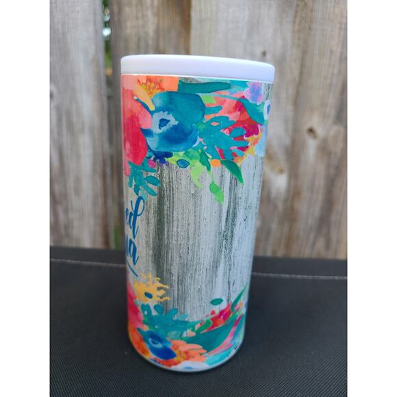 Blessed Mama Floral Skinny Can Cooler / Hard Surface Slim Can Holder - Picture 4 of 8